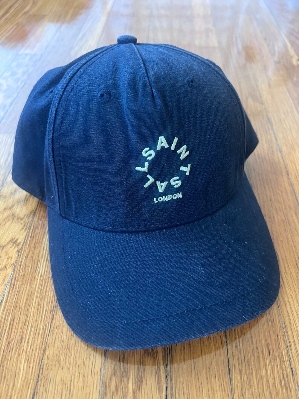 All Saints Black Haven Embroidered Circle Logo Baseball Cap (NWOT)